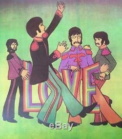 The Beatles Yellow Submarine Vintage Black Light Poster(different description)