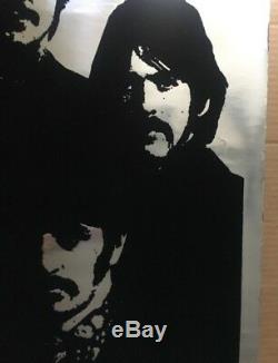 The Beatles blacklight poster original vintage Pin-up Mylar Silver Psychedelic