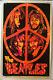 The Beatles Original Vintage Black Light Poster Psychedelic Beeghley Pin-up 60's