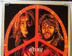 The Beatles original vintage black light poster psychedelic Beeghley pin-up 60's