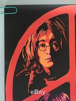 The Beatles original vintage black light poster psychedelic Beeghley pin-up 60's