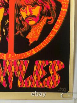 The Beatles original vintage black light poster psychedelic Beeghley pin-up 60's