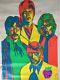 The Beatles Original Vintage Blacklight Poster Psychedelic Pin-up 1960's Davis