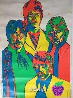 The Beatles original vintage blacklight poster Psychedelic Pin-up 1960's Davis