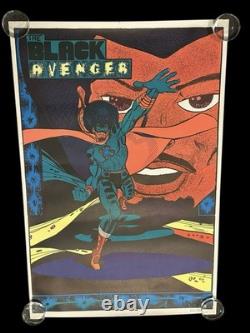 The Black Avenger 1973 The Joker Blacklight Poster Gardena CA power Superhero
