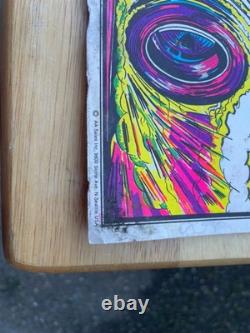 The Black Baron Blacklight Poster, 1970's 17 x 11.25