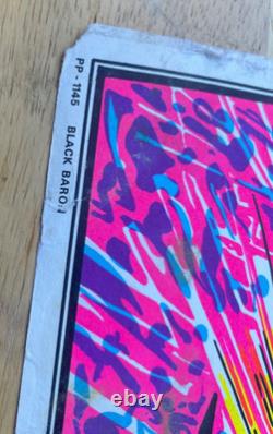 The Black Baron Blacklight Poster, 1970's 17 x 11.25