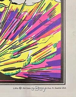 The Black Baron Blacklight Poster AA Sales Seattle 1970's