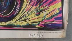 The Black Baron Snoopy Vintage Blacklight Poster Hot Rod Dragster Psychedelic UV