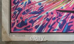 The Black Baron Snoopy Vintage Blacklight Poster Hot Rod Dragster Psychedelic UV