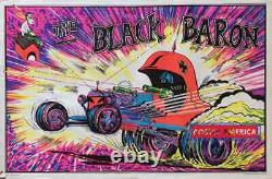 The Black Baron Vintage Black Light Poster 23 x 35