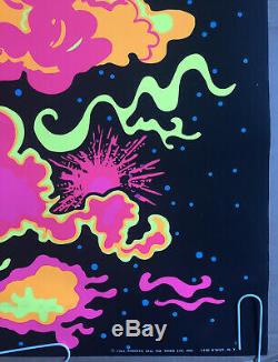 The Clouds Original Vintage Blacklight Poster Third Eye 1969 Psychedelic Bell