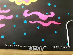 The Clouds Original Vintage Blacklight Poster Third Eye 1969 Psychedelic Bell