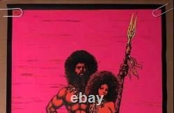 The Rulers II Original Vintage Blacklight Poster 1971 psychedelic couple panther
