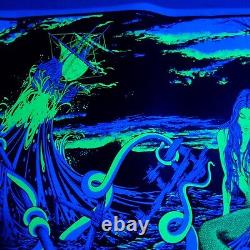 The Storm 1970 black light poster vintage psychedelic Nautical sea