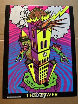 The Tower vintage Blacklight Poster 1969 pro arts Psychedelic Headshop 1960s