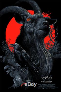 The VVITCH Witch Black Phillip Red Blacklight Variant Vance Kelly Poster Mondo