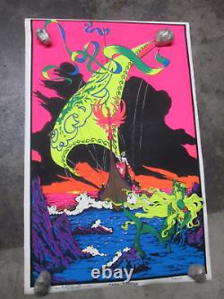 The Viking 1971 black light poster vintage psychedelic C2338