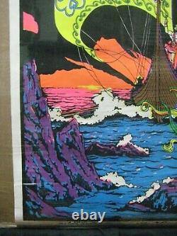 The Viking Black Light Vintage Poster 1971 Nautical Psychedelic Cng1187