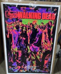 The Walking Dead Zombie Group Blacklight Poster Rare Blacklight Poster