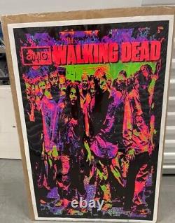 The Walking Dead Zombie Group Blacklight Poster Rare Blacklight Poster