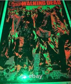 The Walking Dead Zombie Group Blacklight Poster Rare Blacklight Poster