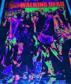 The Walking Dead Zombie Group Blacklight Poster Rare Blacklight Poster