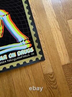 The War On Drugs Hollywood Bowl EMEK Blacklight Velvet Limited Ed Poster 2024