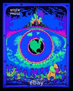 The Whole World is Watching Vintage Blacklight Poster 1968 Dream Merchants Eye 4