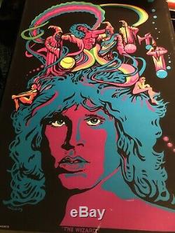 The Wizard 1969 Jim Morrison The Doors Vintage Rare Blacklight Poster
