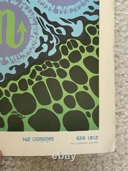 The Zodiac 1967 Vintage Blacklight Funky Features Poster