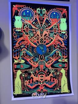 Third Eye Black Light Poster Galaxy Vintage 1970s