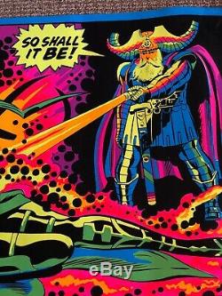 Third Eye Marvel comics 1971 black light poster Resurrection of Hela by Odin