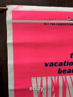 This Vacation Visit Vietnam-Vintage Blacklight Poster 1970s 23x35