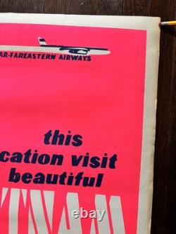 This Vacation Visit Vietnam-Vintage Blacklight Poster 1970s 23x35