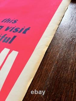 This Vacation Visit Vietnam-Vintage Blacklight Poster 1970s 23x35