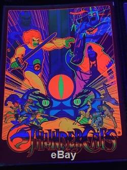 Thundercats Poster Print rare blacklight Bandai 80s gold foil