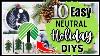 Top 10 Best Dollar Tree Diys U0026 Hacks For Neutral Holiday U0026 Christmas Home Decor Display All Winter