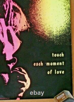 Touch Each Moment of Love, 1970's Flocked Black Light Poster