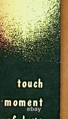 Touch Each Moment of Love, 1970's Flocked Black Light Poster