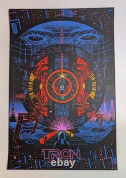 Tron Limited Screen Print Poster 24x36 Raid71 x/275 Blacklight Reactive
