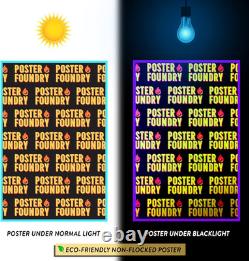 Tupac 2Pac Poster 90s Hip Hop Rapper Trippy Psychedelic Blacklight Decor