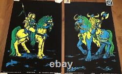 Two vintage blacklight posters 1969- Attila and Attila's Mate