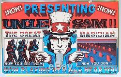 UNCLE SAM THE GREAT MAGICIAN, Anti-War Black Light Poster, 1971