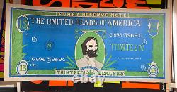 UNITED HEADS of AMERICA #13 VINTAGE 1970 BLACKLIGHT HEADSHOP POSTER By Joker