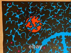 UNIVERSAL PEACE VINTAGE 1971 BLACKLIGHT HEADSHOP POSTER By WESPAC VISUAL W296