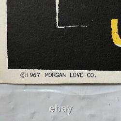 Ultra Rare Original 1967 Morgan Love Marihuana Marijuana Weed Black Light Poster