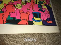 Unauthorized True Vintage Disneyland Memorial Orgy Blacklight Poster Late 60s