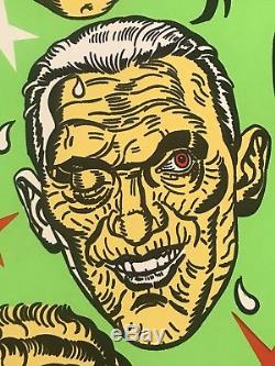 Universal Monsters Dracula Mummy Frankenstein BlackLight Art Print Poster Mondo