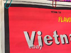 VIETNAM BRISK TEA VINTAGE 1969 BLACKLIGHT HEADSHOP POSTER By Jim Fox -NICE